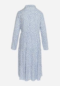 Born2be - Jasnoniebieska Rozkloszowana Sukienka Koszulowa Midi Maijane. Kolor: niebieski. Typ sukienki: koszulowe. Długość: midi #7