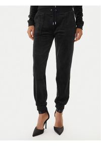 Juicy Couture Spodnie dresowe JCBBJ225802 Czarny Slim Fit. Kolor: czarny. Materiał: syntetyk #1