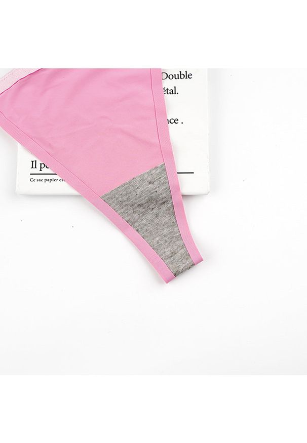 Intica - Stringi z przezroczystymi paskami i eleganckim detalem Iva. Kolor: beżowy. Materiał: materiał. Wzór: paski