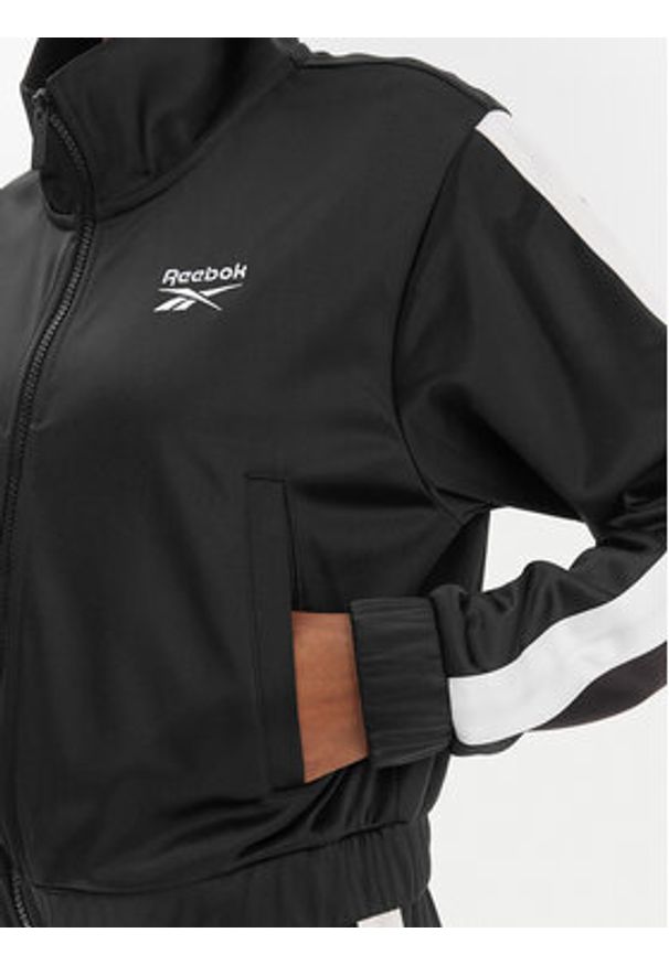 Reebok Bluza Cecilia RK25511CCW Czarny Regular Fit. Kolor: czarny. Materiał: syntetyk