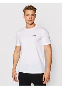 EA7 Emporio Armani T-Shirt 8NPT51 PJM9Z 1100 Biały Regular Fit. Kolor: biały. Materiał: bawełna