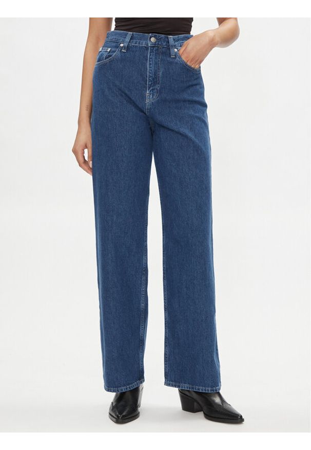 Calvin Klein Jeans Jeansy J20J223428 Granatowy Relaxed Fit. Kolor: niebieski