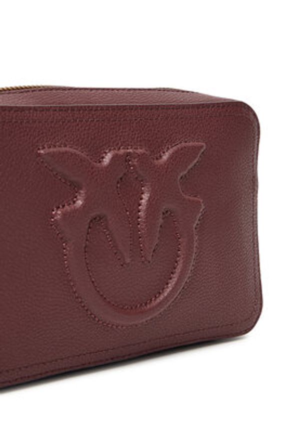 Pinko - PINKO Torebka Carrie Camera Bag Classic PE 25 PLTT 104336 A29Q Bordowy. Kolor: czerwony. Materiał: skórzane