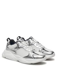 Hugo - HUGO Sneakersy Leon 50536308 Srebrny. Kolor: srebrny. Materiał: mesh, materiał