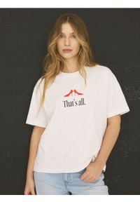 Reserved - Bawełniany t-shirt - biały. Kolor: biały. Materiał: bawełna #1