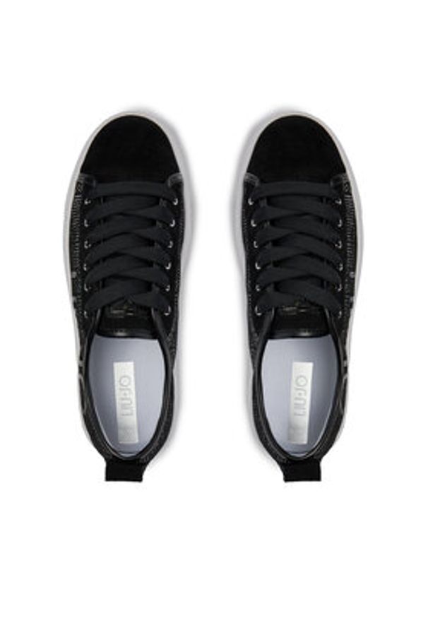 Liu Jo Sneakersy Cleo 26 BA4065 PX373 Czarny. Kolor: czarny. Materiał: zamsz, skóra