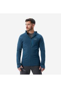 SIMOND - Sweter męski merino z kapturem Alpinism Simond. Typ kołnierza: kaptur. Kolor: niebieski. Materiał: elastan, materiał, poliester, akryl, wełna. Sport: wspinaczka, turystyka piesza #1