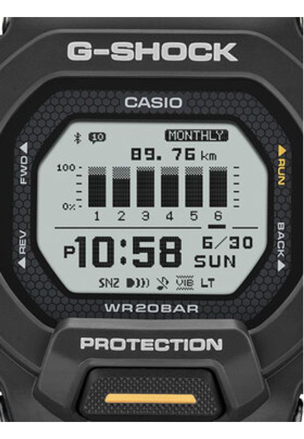 G-Shock Zegarek G-Squad GBD-200-1A1ER Czarny. Kolor: czarny. Materiał: syntetyk