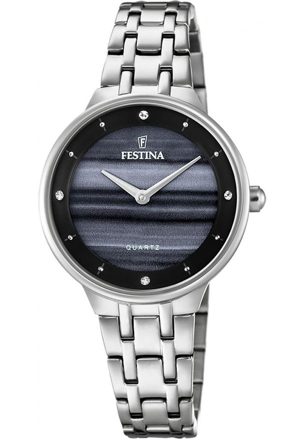 Zegarek damski Festina F20600-C CYRKONIE srebrny. Kolor: srebrny