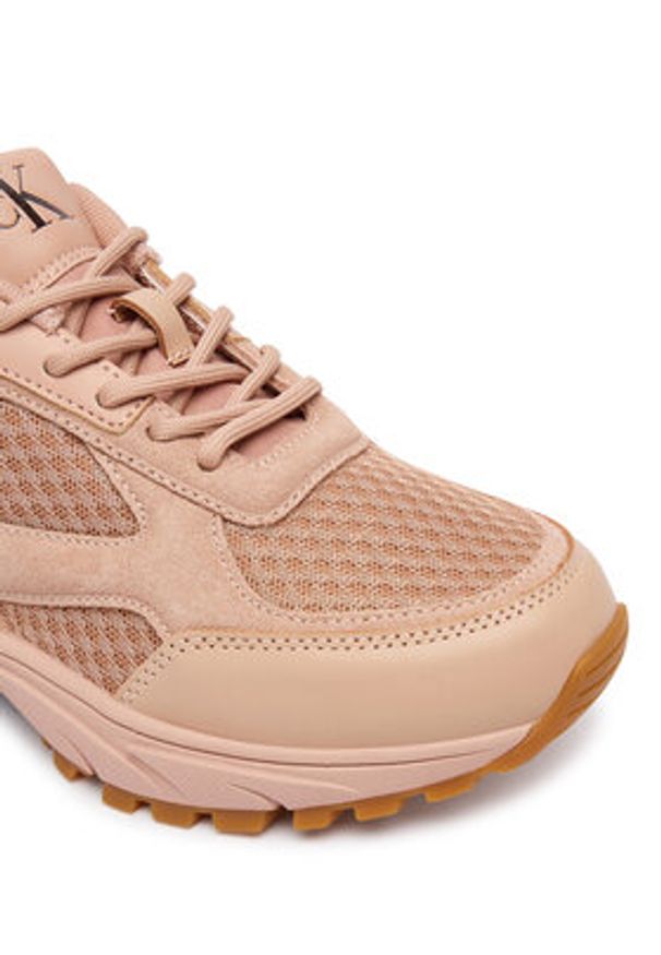 Calvin Klein Sneakersy Hike Runner Mesh Mix Ck YW0YW01994 Pomarańczowy. Kolor: pomarańczowy. Materiał: skóra