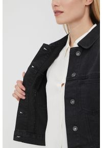 Vero Moda kurtka jeansowa damska kolor czarny przejściowa. Okazja: na co dzień. Kolor: czarny. Materiał: jeans. Wzór: gładki. Styl: casual #3