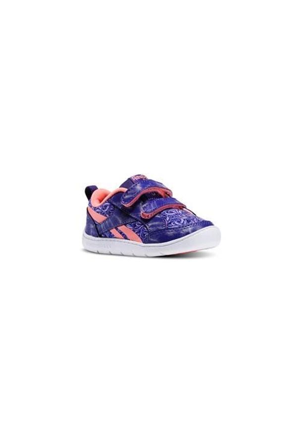 Buty do chodzenia niemowlęce Reebok Ventureflex Critter Feet. Zapięcie: rzepy. Kolor: niebieski. Materiał: materiał, syntetyk, tkanina. Szerokość cholewki: normalna. Sport: turystyka piesza