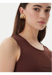 Patrizia Pepe Sukienka codzienna 2M4542/J419-M564 Brązowy Slim Fit. Okazja: na co dzień. Kolor: brązowy. Materiał: syntetyk. Typ sukienki: proste. Styl: casual #5