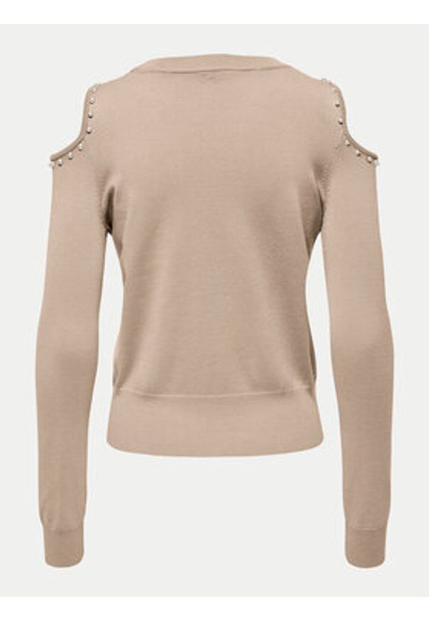 only - ONLY Sweter Gila 15339512 Beżowy Regular Fit. Kolor: beżowy. Materiał: syntetyk