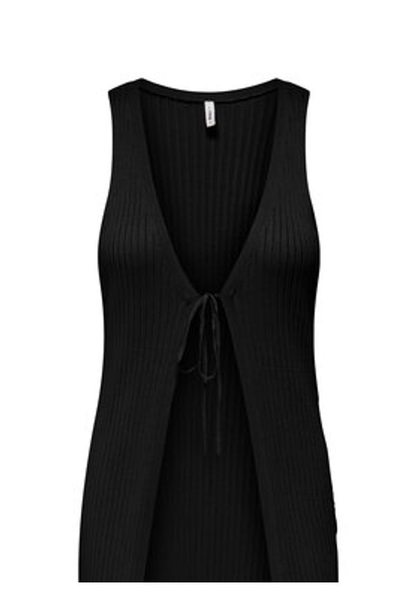 only - ONLY Kardigan Meddi 15347887 Czarny Regular Fit. Kolor: czarny. Materiał: wiskoza