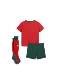 Puma - Dziecięcy zestaw domowy Portugalia 2025 PUMA Sport Red Sugared Almond Beige. Okazja: do domu. Kolor: czerwony, wielokolorowy, beżowy. Materiał: dresówka. Styl: sportowy
