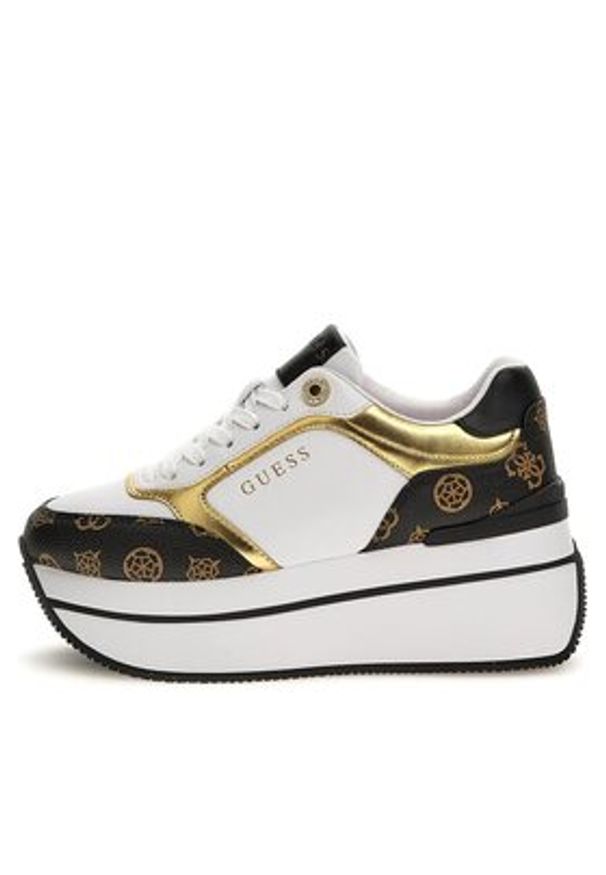 Guess Sneakersy Camrio FL7CMR FAL12 Biały. Kolor: biały. Materiał: skóra