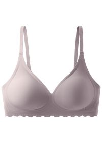 Intica - Bezszwowy biustonosz piankowy z elastycznego materiału Seita. Kolor: szary. Materiał: materiał