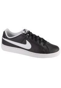 Buty do chodzenia męskie Nike Court Royale. Zapięcie: sznurówki. Kolor: czarny. Materiał: tkanina, materiał, skóra, syntetyk. Szerokość cholewki: normalna. Model: Nike Court. Sport: turystyka piesza