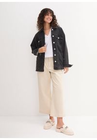 bonprix - Długi i szeroki T-shirt z dekoltem w serek, krótki rękaw (5 sztuk). Okazja: na co dzień. Typ kołnierza: dekolt w serek. Kolor: czarny. Długość rękawa: krótki rękaw. Długość: krótkie. Sezon: lato. Styl: casual #2