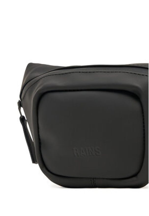 Rains Saszetka nerka 14820 Czarny. Kolor: czarny. Materiał: skóra