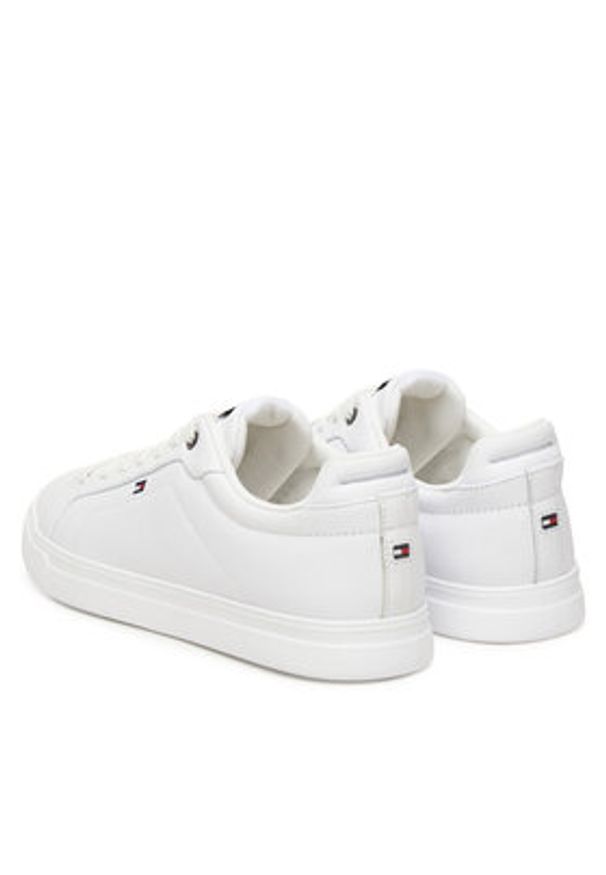 TOMMY HILFIGER - Tommy Hilfiger Sneakersy Icon Court Light Ess FM0FM05678 Biały. Kolor: biały. Materiał: skóra