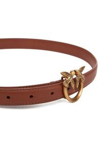 Pinko - PINKO Pasek Damski Love Berry H2 Belt PE 25 PLT01 100143 A0F1 Brązowy. Kolor: brązowy. Materiał: skóra