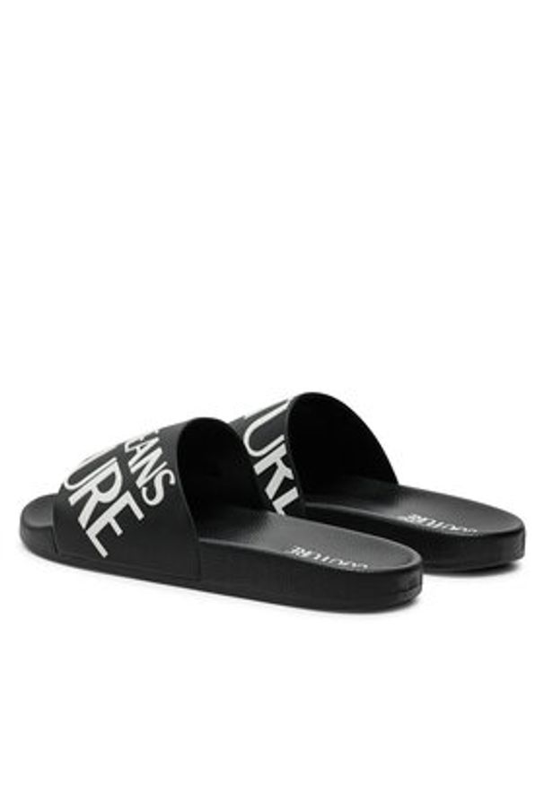 Versace Jeans Couture Klapki 77YA3SQ1 71352 Czarny. Kolor: czarny