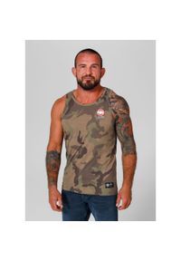 PITBULL - Tank męski Pitbull Top Slim Fit Small Hilltop. Kolor: zielony, brązowy, wielokolorowy