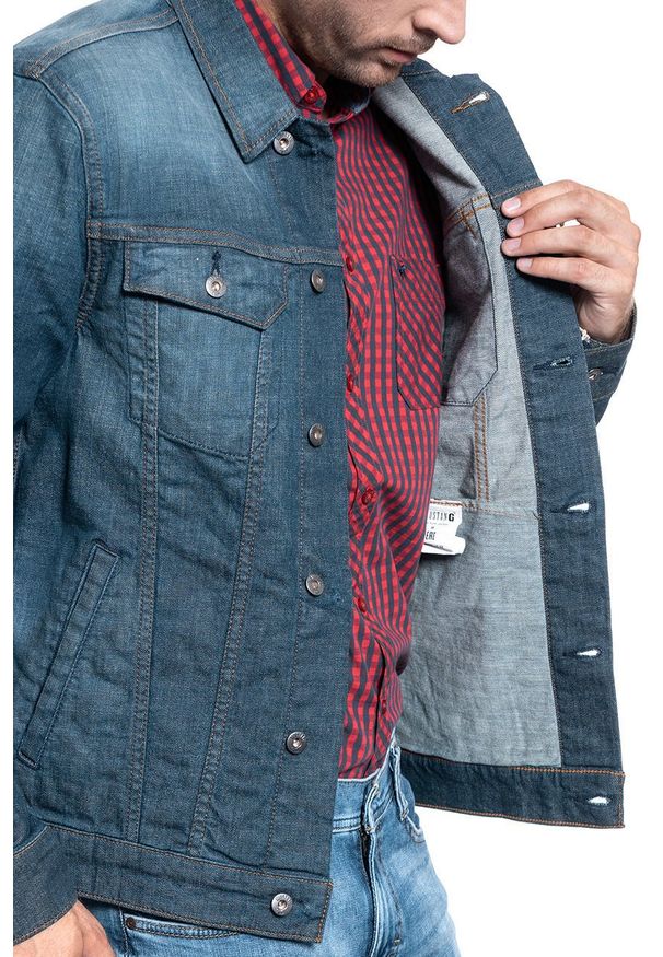 Mustang - MĘSKA KURTKA JEANSOWA MUSTANG DALLAS 1009607 5000 883. Materiał: jeans