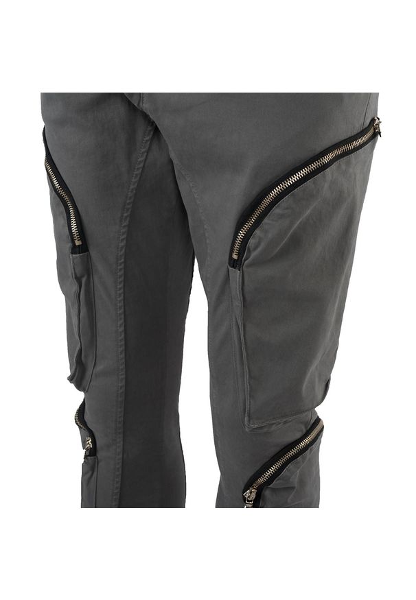 La Haine Inside Us Spodnie Bulc | A2103 3C | Bulc | Mężczyzna | Szary. Kolor: szary. Materiał: elastan, bawełna. Wzór: aplikacja