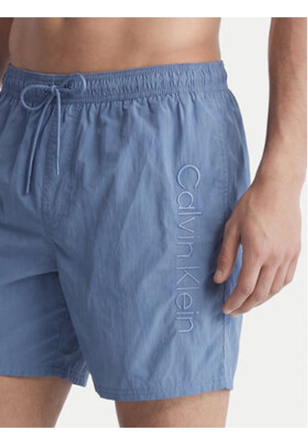 Calvin Klein Swimwear Szorty kąpielowe LV00N61029 Niebieski Regular Fit. Kolor: niebieski. Materiał: syntetyk