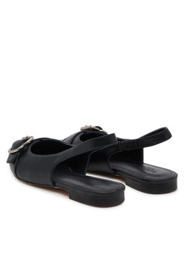 Badura Baleriny HIBISCUS-LT593-911 Czarny. Kolor: czarny. Materiał: skóra