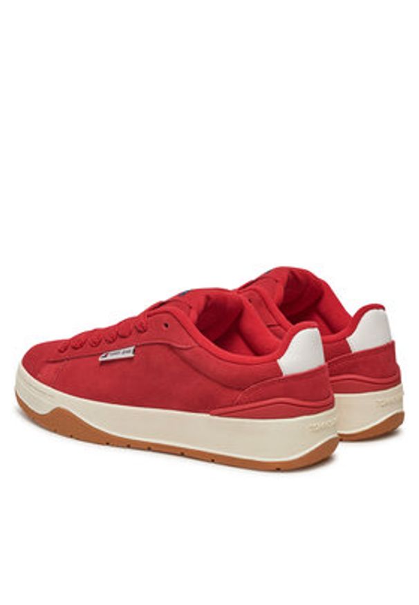 Tommy Jeans Sneakersy Skate EN0EN02677 Czerwony. Kolor: czerwony. Materiał: skóra, zamsz. Sport: skateboard