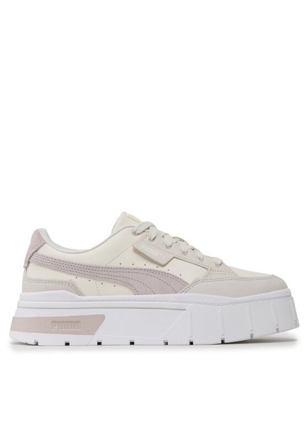 Puma Sneakersy Mayze Stack Luxe Wns 389853 01 Écru. Materiał: skóra