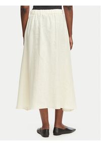 Marella Spódnica trapezowa Biada 2615101082 Écru Regular Fit. Kolor: kremowy. Materiał: len #3