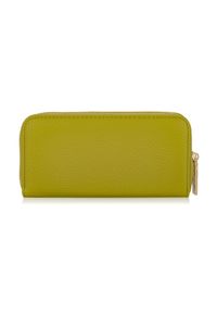 Ochnik - Dwukomorowy limonkowy portfel damski. Kolor: zielony. Materiał: skóra #2