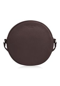 Skórzana listonoszka okrągła PAOLO PERUZZI IN-63-BR brązowa. Kolor: brązowy. Sezon: lato. Materiał: skórzane. Styl: elegancki. Rodzaj torebki: na ramię #1