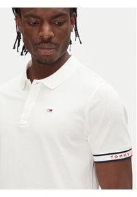 Tommy Jeans Polo Flag Cuff DM0DM21306 Écru Slim Fit. Typ kołnierza: polo. Materiał: bawełna #3