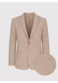 Pako Lorente - PAKO LORENTE – Beżowa wełniana marynarka męska. Okazja: na komunię, na ślub cywilny, na wesele. Kolor: beżowy. Materiał: wełna. Styl: boho #5