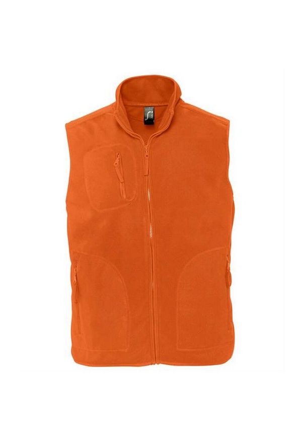 SOL'S - Polarowa Kamizelka Dla Dorosłych Unisex Norway. Kolor: żółty, wielokolorowy, pomarańczowy. Materiał: polar. Sezon: zima. Sport: turystyka piesza