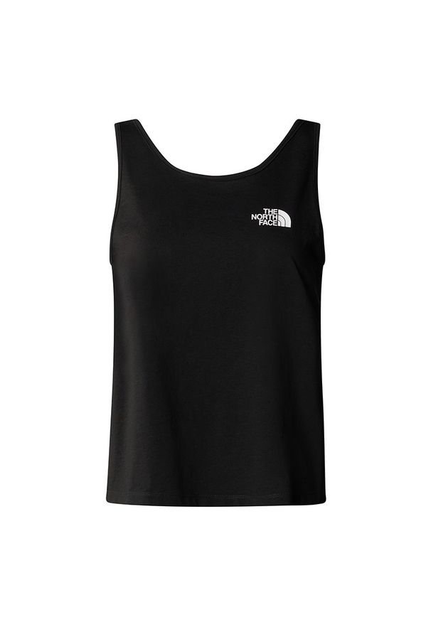 Koszulka The North Face Simple Dome 0A88EUJK31 - czarna. Kolor: czarny. Materiał: bawełna, poliester. Długość rękawa: bez rękawów. Długość: krótkie. Wzór: nadruk