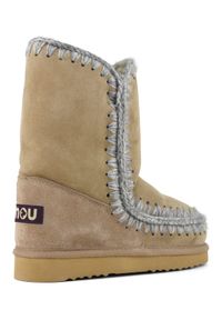 Mou - MOU ESKIMO BOOT 24 Śniegowce damskie. Okazja: na co dzień. Wysokość cholewki: przed kolano. Kolor: brązowy. Materiał: materiał, wełna, zamsz. Szerokość cholewki: normalna. Sezon: zima. Styl: elegancki, casual #4