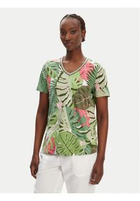 Olsen T-Shirt 11105096 Zielony Regular Fit. Kolor: zielony. Materiał: bawełna