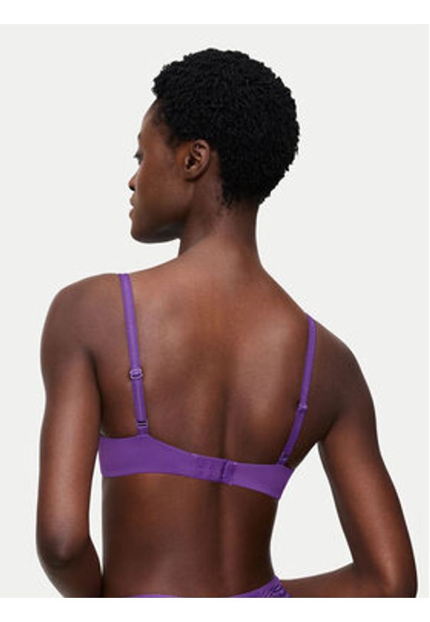 Triumph Biustonosz z fiszbiną Comfort Glam 10224965 Fioletowy. Kolor: fioletowy. Materiał: syntetyk