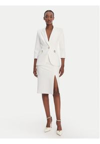 Elisabetta Franchi Spódnica ołówkowa GO-147-61E2-V320 Biały Regular Fit. Kolor: biały. Materiał: syntetyk #5