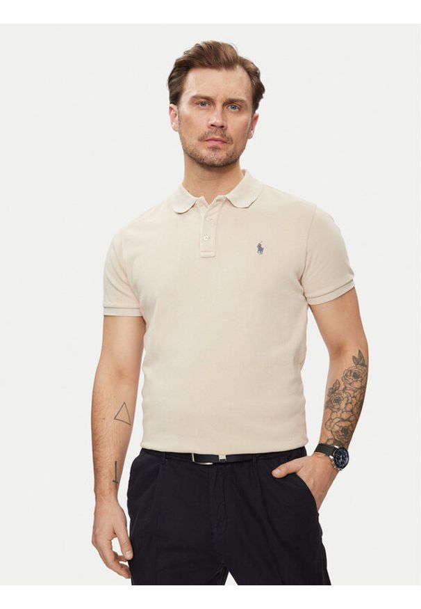 Polo Ralph Lauren Polo 710660897042 Beżowy Regular Fit. Typ kołnierza: polo. Kolor: beżowy. Materiał: bawełna