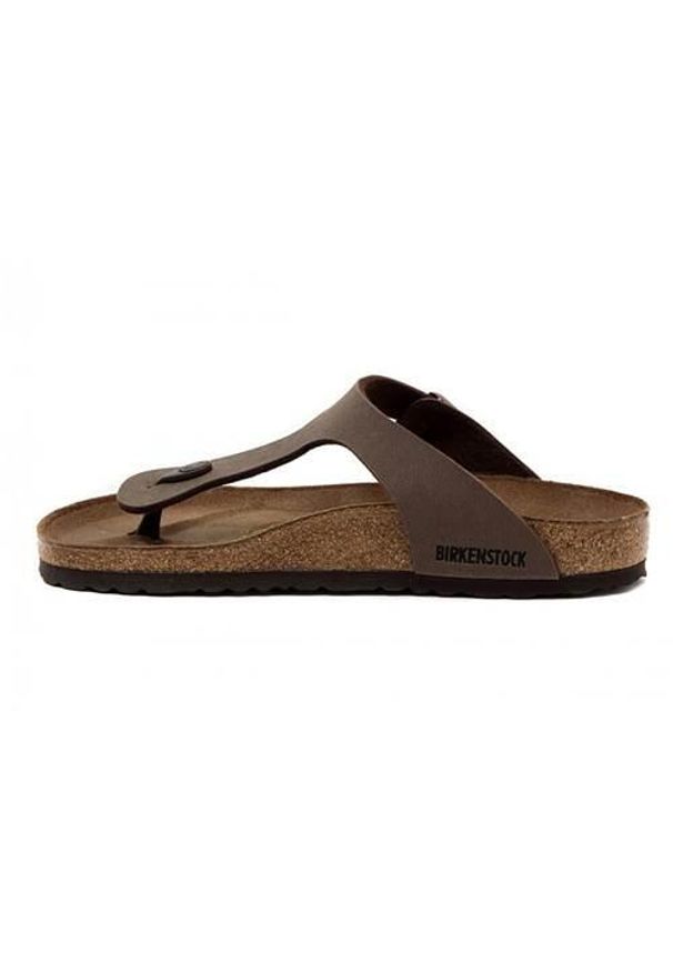 Japonki damskie Birkenstock 043751. Zapięcie: bez zapięcia. Kolor: brązowy. Materiał: syntetyk, materiał. Sezon: lato. Sport: turystyka piesza