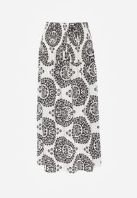 Born2be - Czarna Rozkloszowana Spódnica z Wiskozy z Wysokim Stanem i Etnicznym Wzorem Ari. Okazja: do pracy, na co dzień, na spacer. Stan: podwyższony. Kolor: czarny. Materiał: wiskoza. Wzór: aplikacja. Sezon: lato. Styl: casual #5