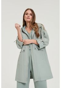 MOODO - Kurtka parka oliwkowa. Kolor: oliwkowy. Materiał: poliamid #1